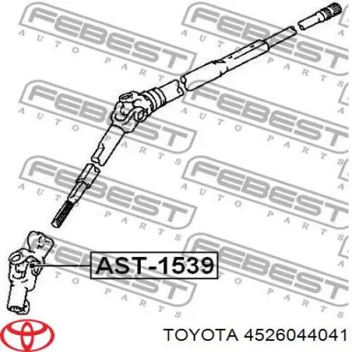 Eje inferior de la columna de dirección Toyota 4526044041 precio, desde 120,52 EUR