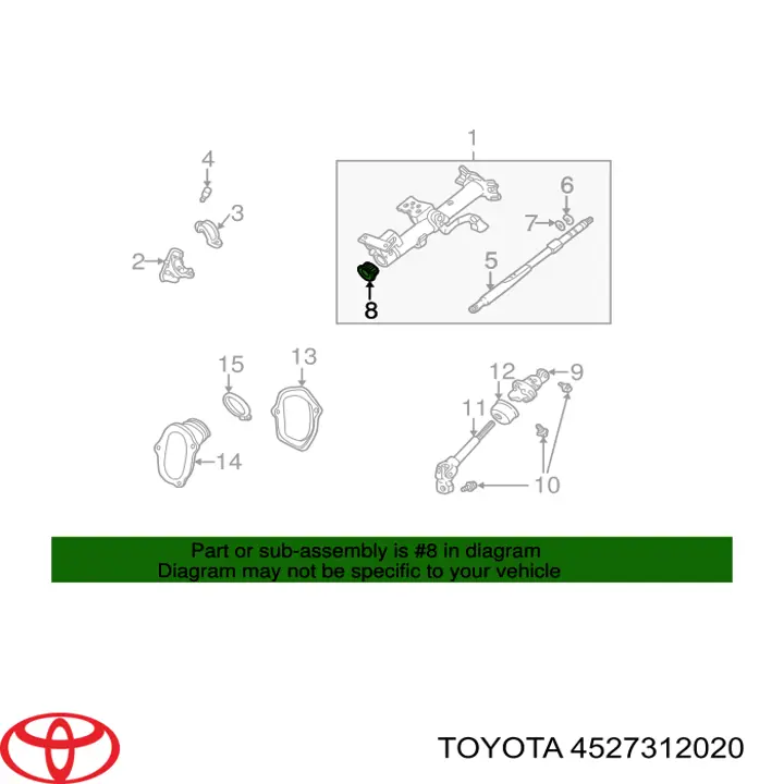 Buje de columna de dirección Toyota 4527312020 precio, desde 9,36 EUR