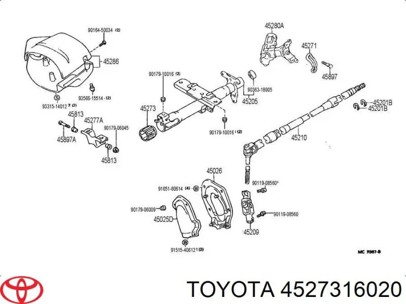 Bastidores De Direccion Caja De Cambios para Toyota RAV4 (SXA 10)