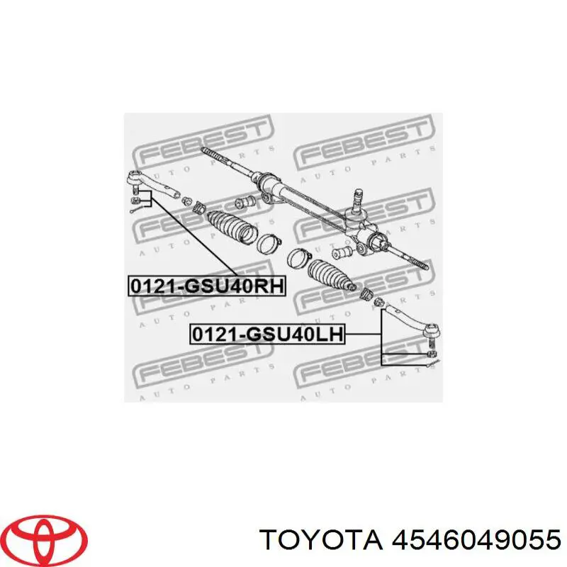 Comprar 4546049055 Toyota Rótula barra de acoplamiento exterior
