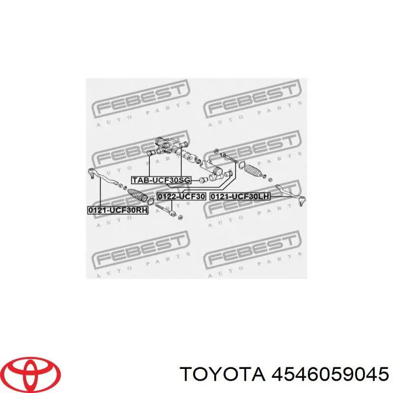 Terminal de dirección 4546059045 Toyota