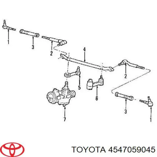 Terminal de dirección 4547059045 Toyota