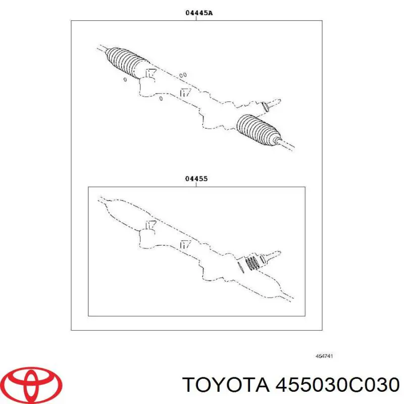 455030C030 Toyota barra de acoplamiento