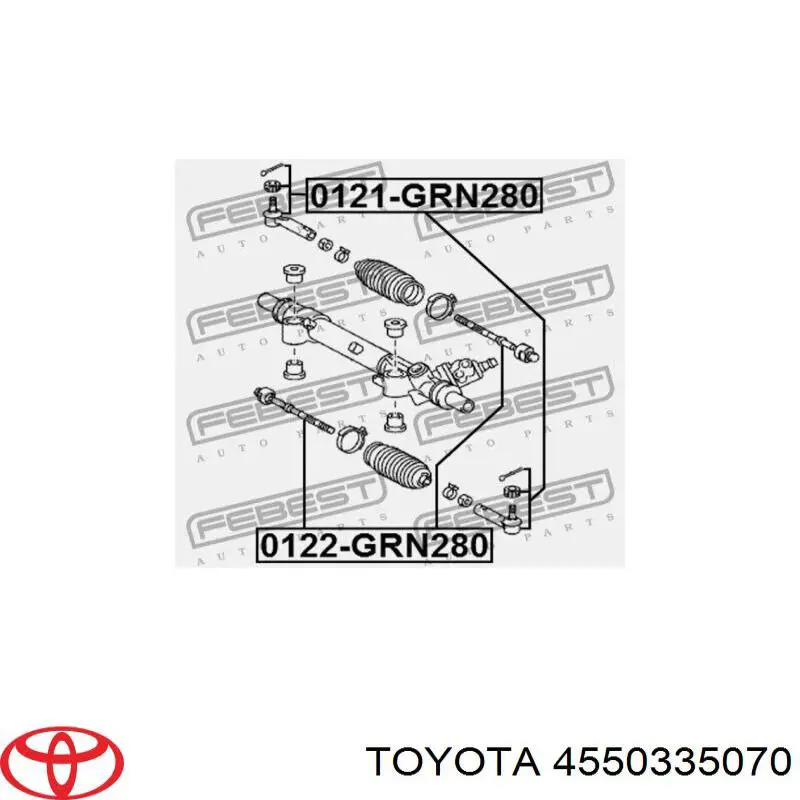 4550335070 Toyota barra de acoplamiento