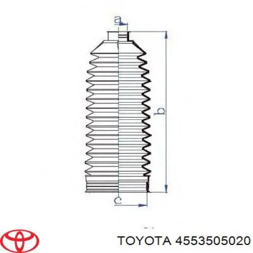 Fuelle dirección 4553505020 Toyota
