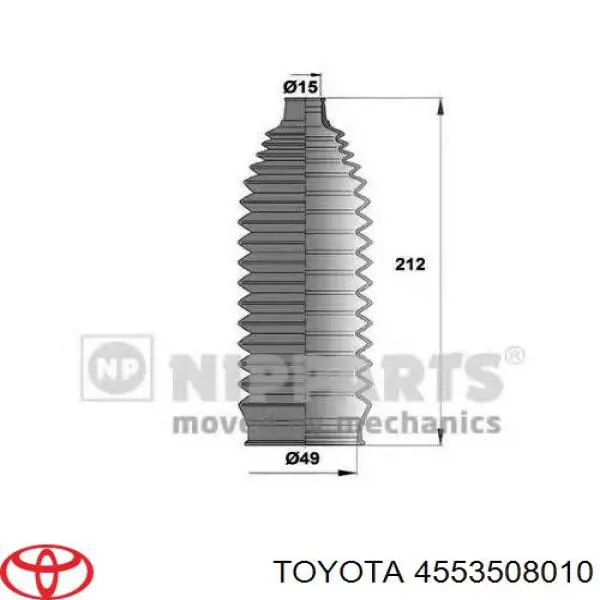 Guardapolvo de dirección Toyota 4553508010 precio, desde 9,47 EUR