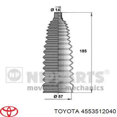 4553512040 Toyota fuelle de dirección