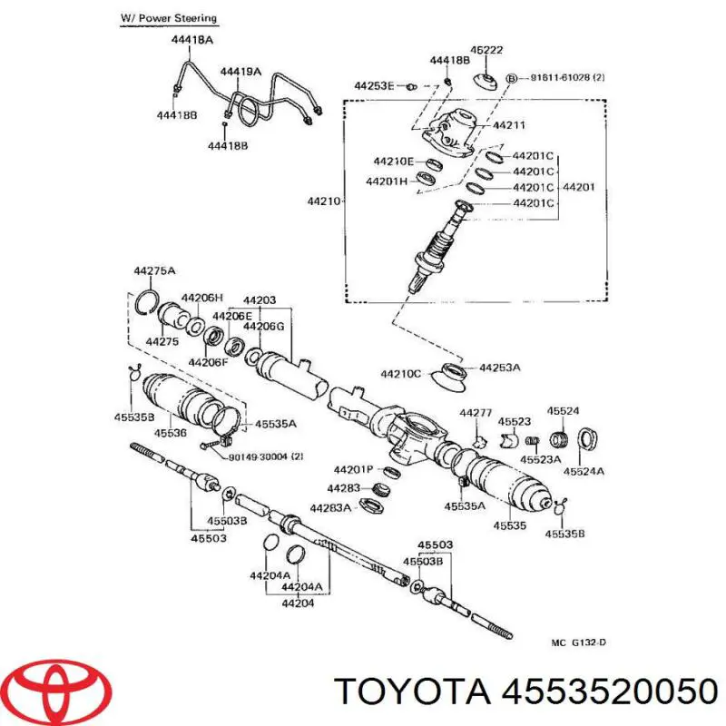 Fuelle dirección 4553520050 Toyota