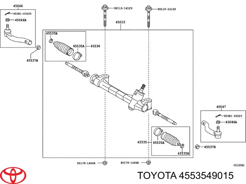 Guardapolvo de dirección Toyota 4553549015 precio, desde 15,06 EUR
