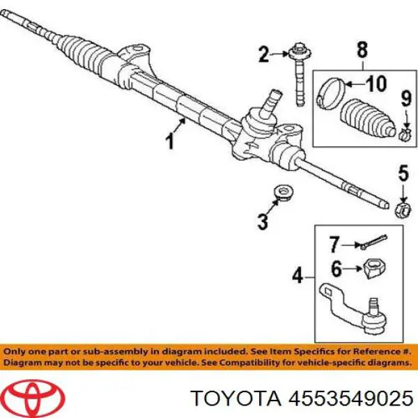 Guardapolvo de dirección Toyota 4553549025 precio, desde 8,52 EUR