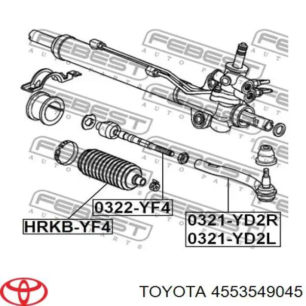 Guardapolvo de dirección Toyota 4553549045 precio, desde 13,28 EUR