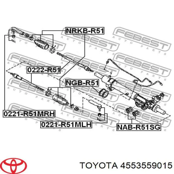 4553559015 Toyota fuelle, dirección