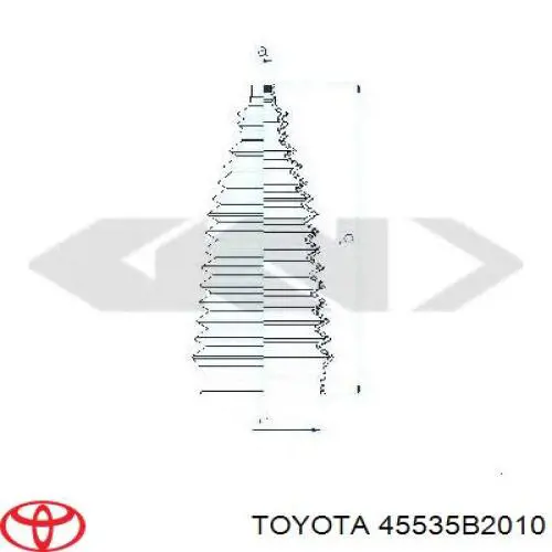 Guardapolvo de dirección Toyota 45535B2010 precio, desde 13,52 EUR