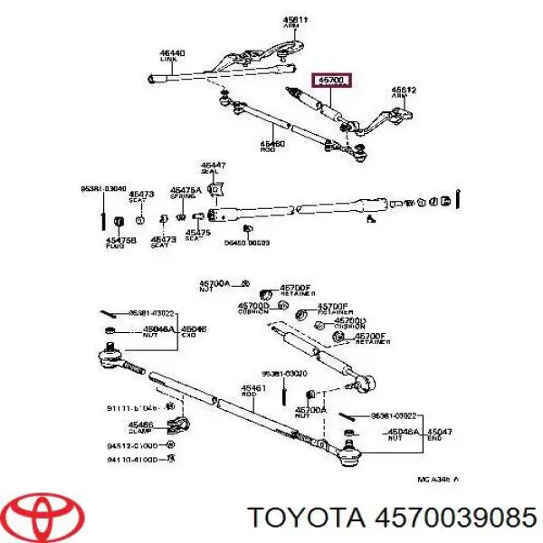 Comprar 4570039085 Toyota Amortiguador de dirección
