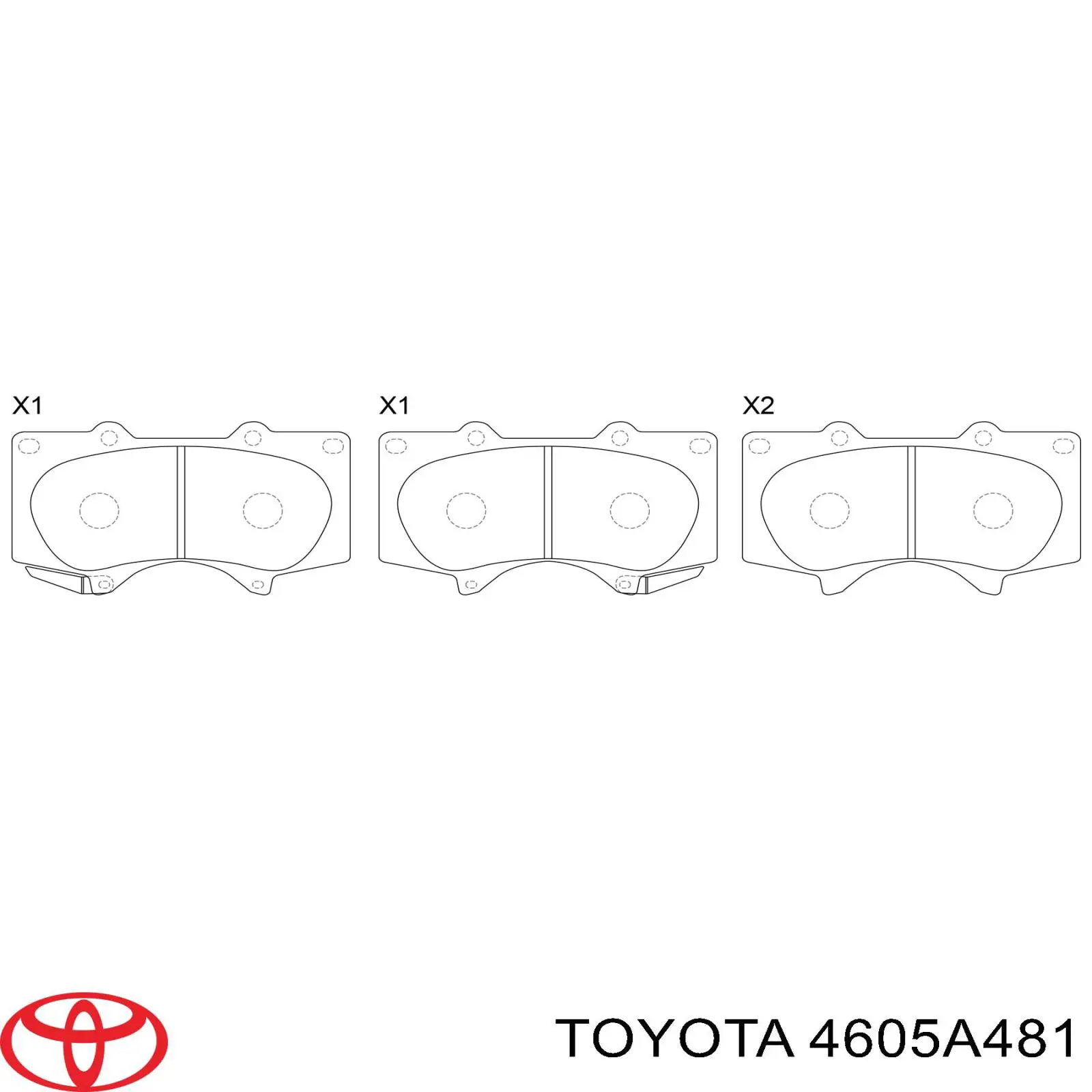 Comprar 4605A481 Toyota Pastillas delanteras de freno