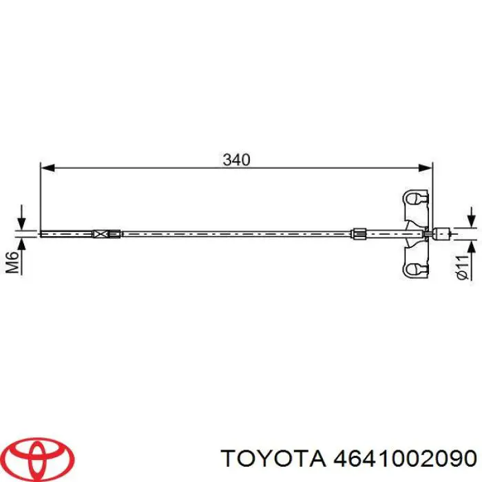 BKB3401 Borg&beck cable de freno de mano trasero derecho