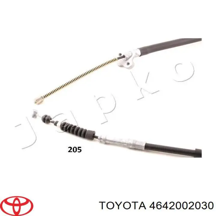 4642002030 Toyota cable de freno de mano trasero derecho