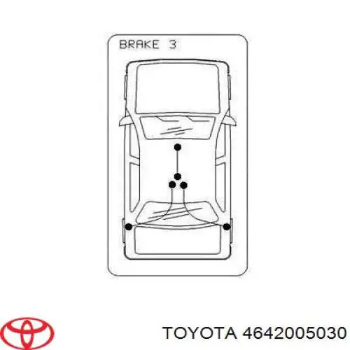 Cable de freno de mano trasero derecho para Toyota Avensis (T25)