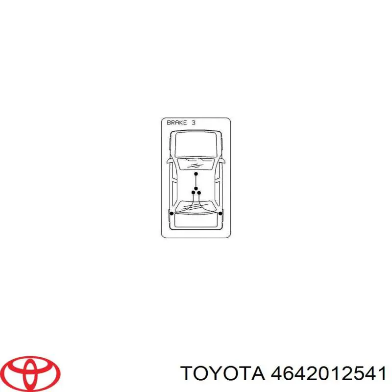 Cable de freno de mano trasero derecho 4642012541 Toyota