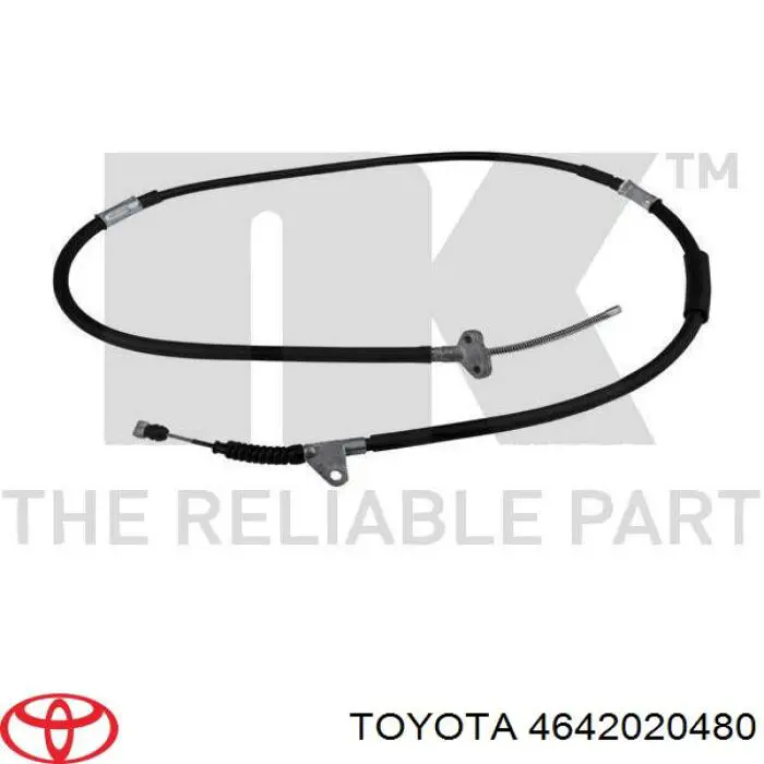 4642020480 Toyota cable de freno de mano trasero derecho