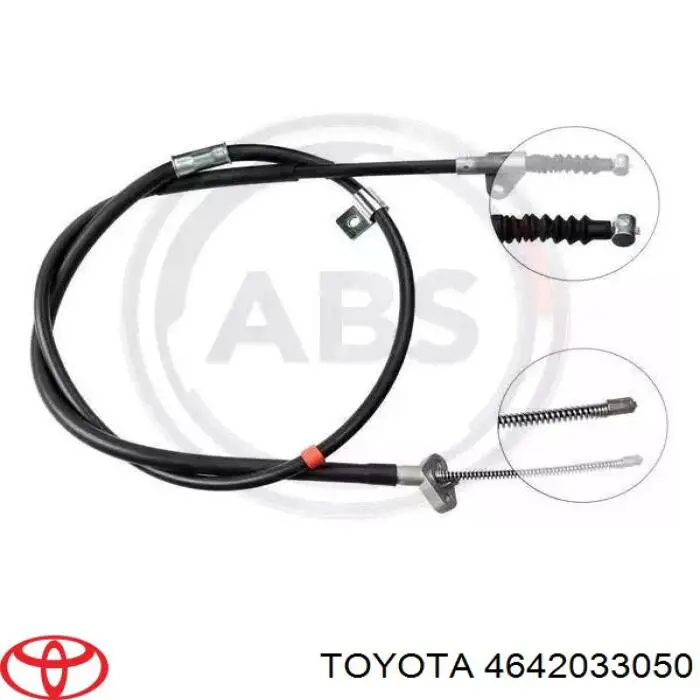 Cable de freno de mano trasero derecho para Toyota Camry (V20)