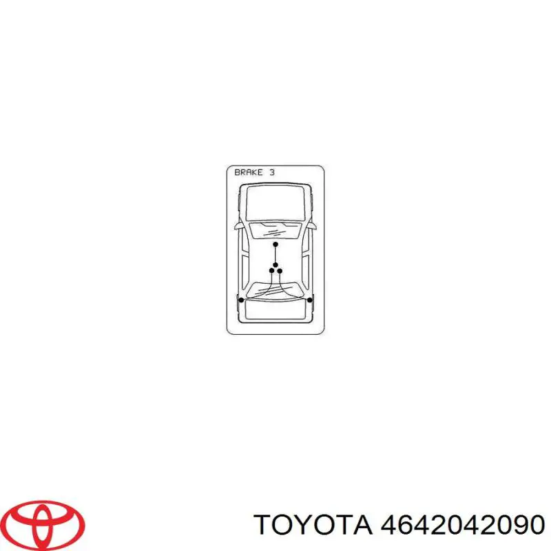 4642042090 Toyota cable de freno de mano trasero derecho