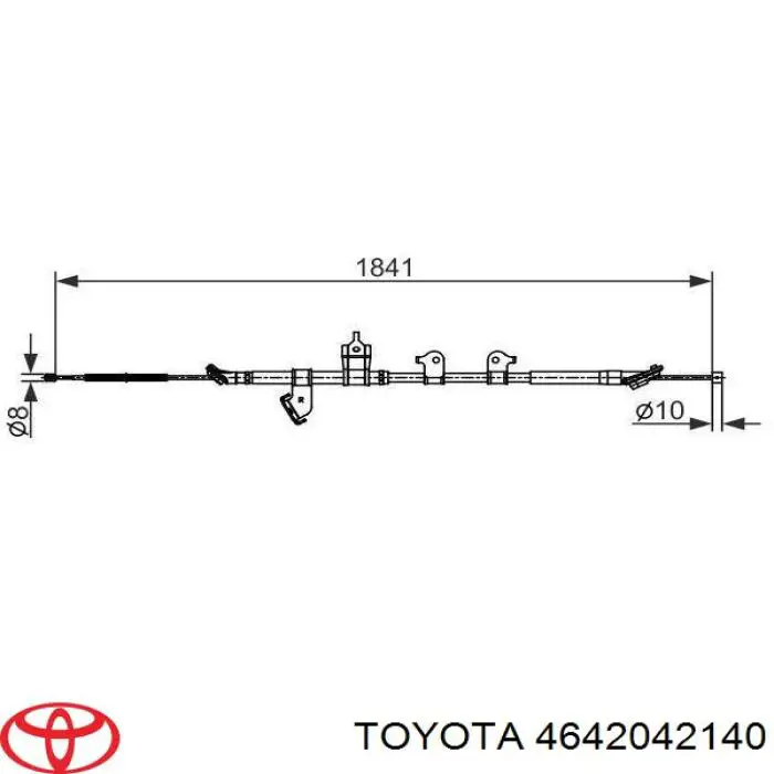 Cable de freno de mano trasero derecho Toyota 4642042140 precio, desde 33,41 EUR