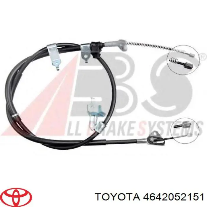 4642052151 Toyota cable de freno de mano trasero derecho