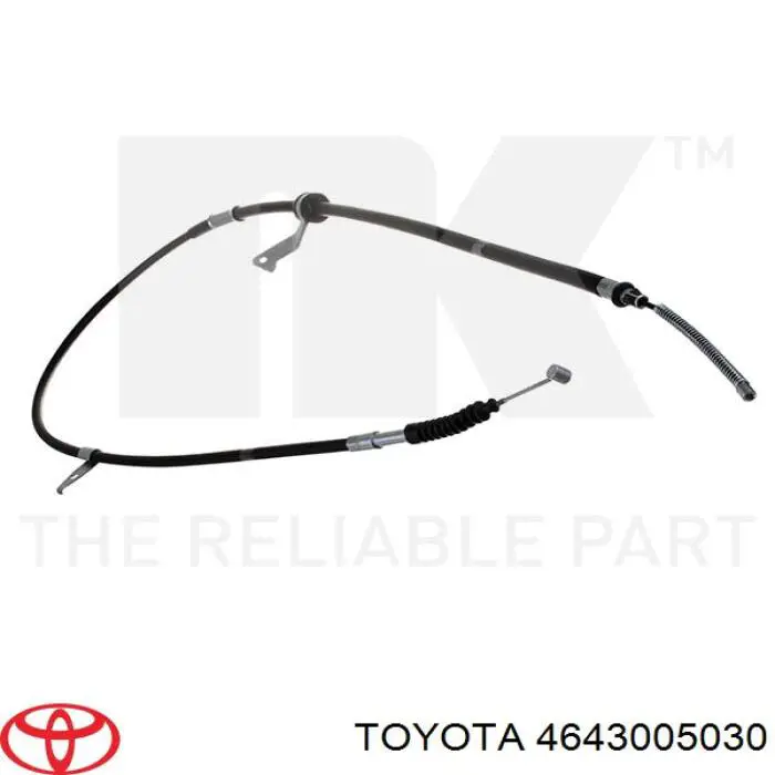 4643005030 Toyota cable de freno de mano trasero izquierdo