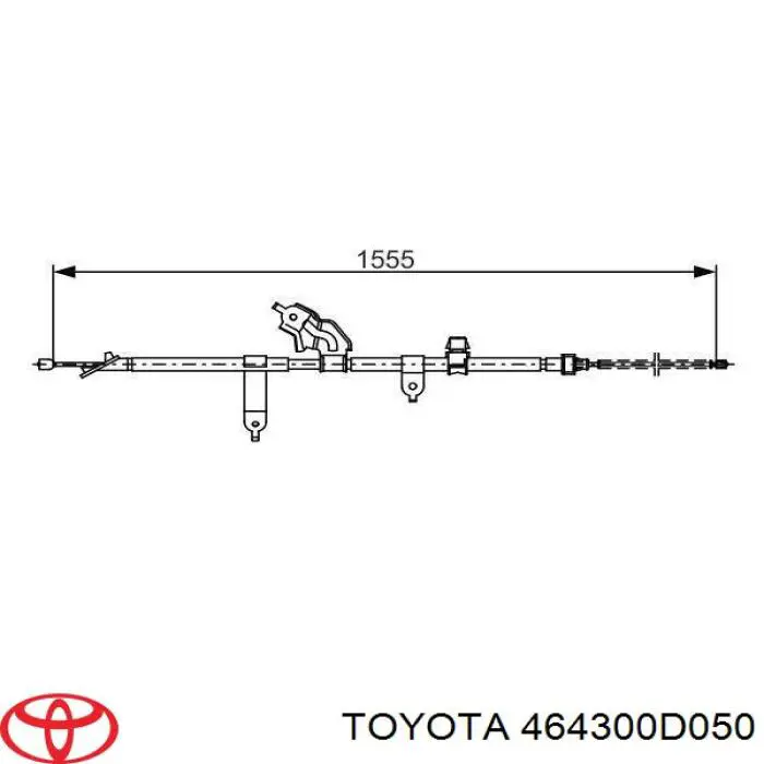 464300D050 Toyota cable de freno de mano trasero izquierdo