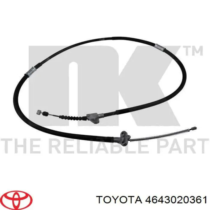 4643020361 Toyota cable de freno de mano trasero izquierdo