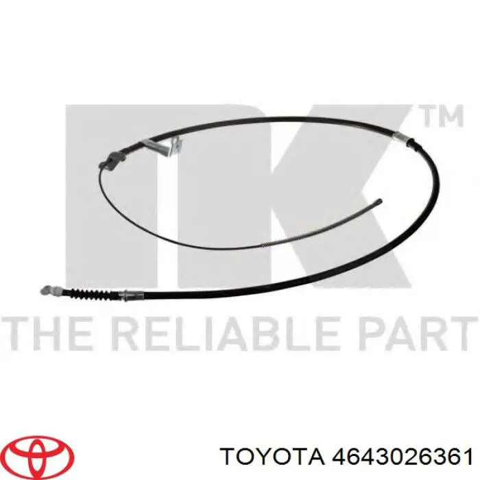 4643026361 Toyota cable de freno de mano trasero izquierdo