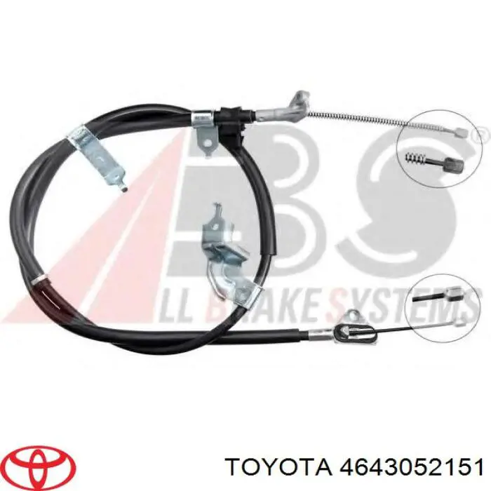 4643052151 Toyota cable de freno de mano trasero izquierdo