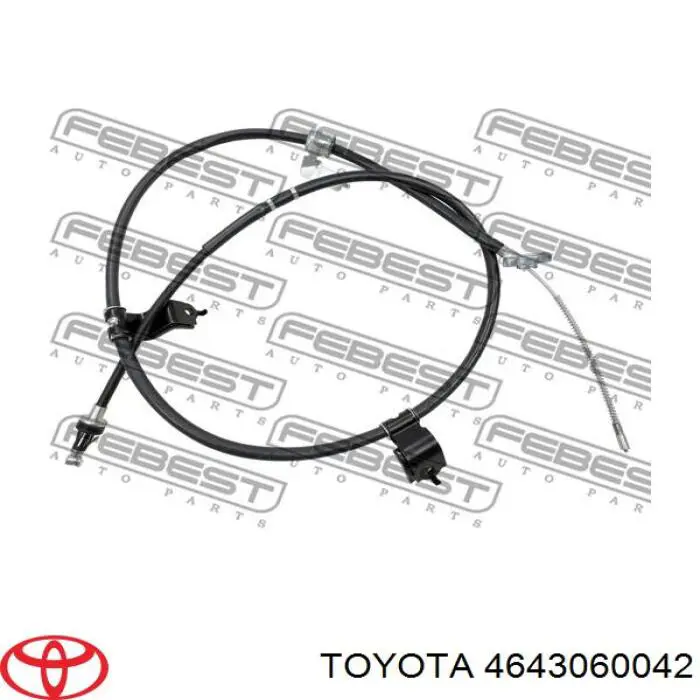 4643060042 Toyota cable de freno de mano trasero izquierdo