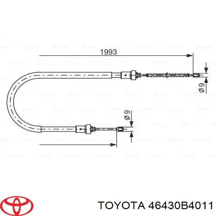 Cable de freno de mano trasero izquierdo Toyota 46430B4011 precio, desde 27,50 EUR