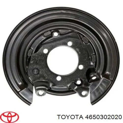 4650302020 Toyota chapa protectora contra salpicaduras, disco de freno trasero derecho