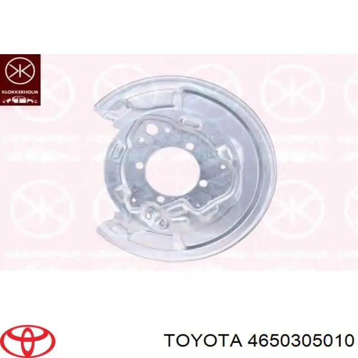 4650305010 Toyota chapa protectora contra salpicaduras, disco de freno trasero derecho
