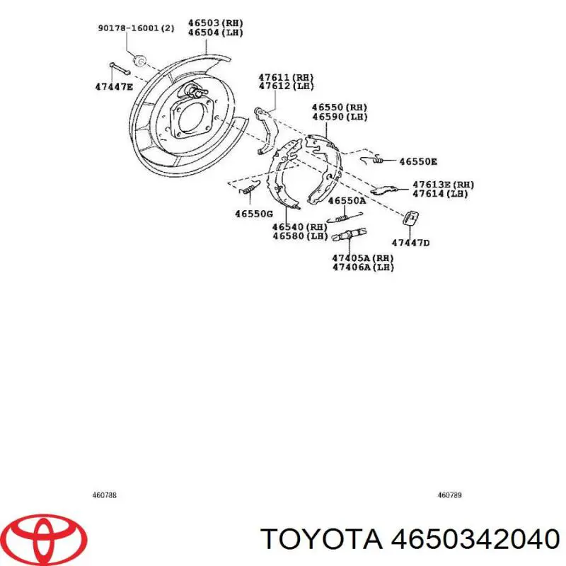 Chapa protectora contra salpicaduras, disco de freno trasero derecho para Toyota RAV4 (A3)