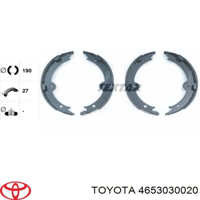 Zapatas de freno de mano Toyota 4653030020 precio, desde 29,89 EUR