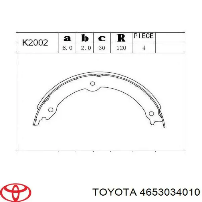 KBS-9946 Kavo Parts juego de zapatas de frenos, freno de estacionamiento