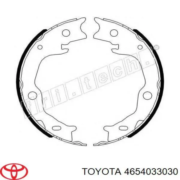 4654033030 Toyota juego de zapatas de frenos, freno de estacionamiento