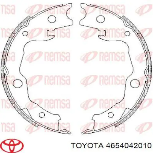 4654042010 Toyota zapatas de freno de mano