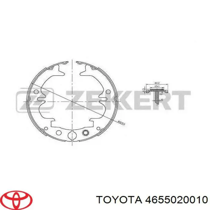 4655020010 Toyota zapatas de freno de mano