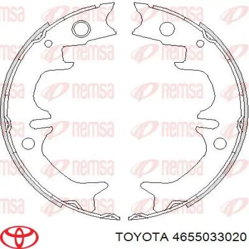 Comprar 4655033020 Toyota Juego de zapatas de frenos, freno de estacionamiento