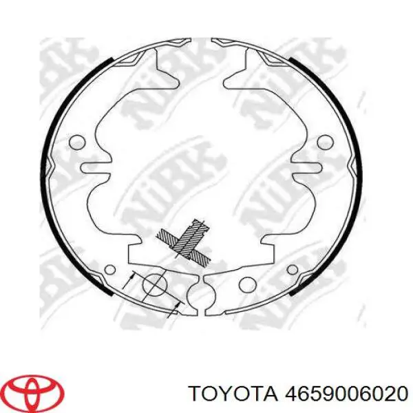 4659006020 Toyota juego de zapatas de frenos, freno de estacionamiento