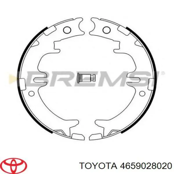 4659028020 Toyota juego de zapatas de frenos, freno de estacionamiento