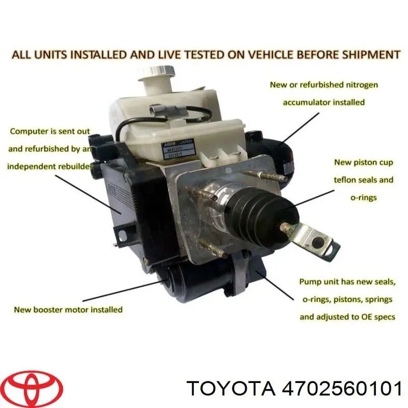 Unidad de control ABS hidráulico para Toyota Land Cruiser PRADO ASIA J12