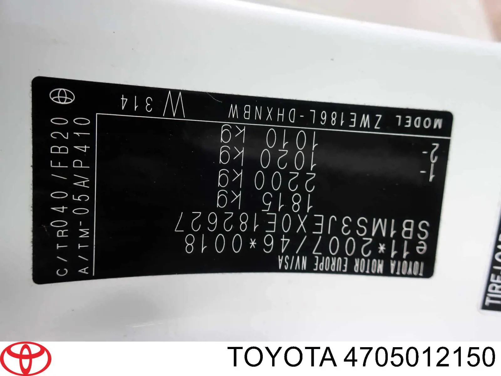 Comprar 4705012150 Toyota 