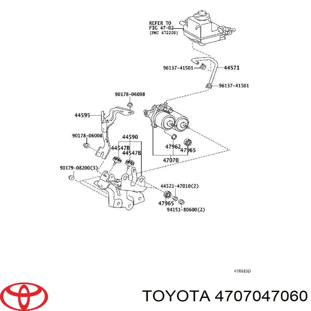 Bomba ABS del cilindro maestro de freno Toyota 4707047060 precio, desde 514,01 EUR