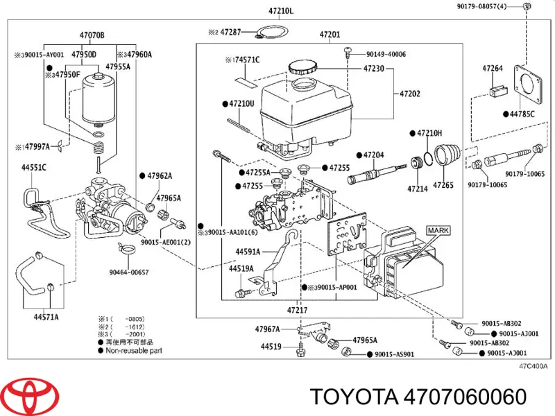 4707060060 Toyota Servofreno